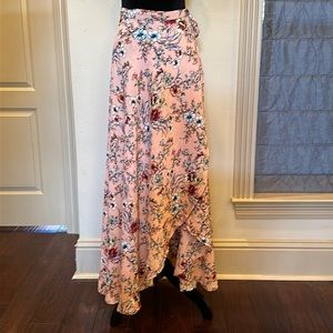 PINK MAXI WRAP SKIRT, SIZE M